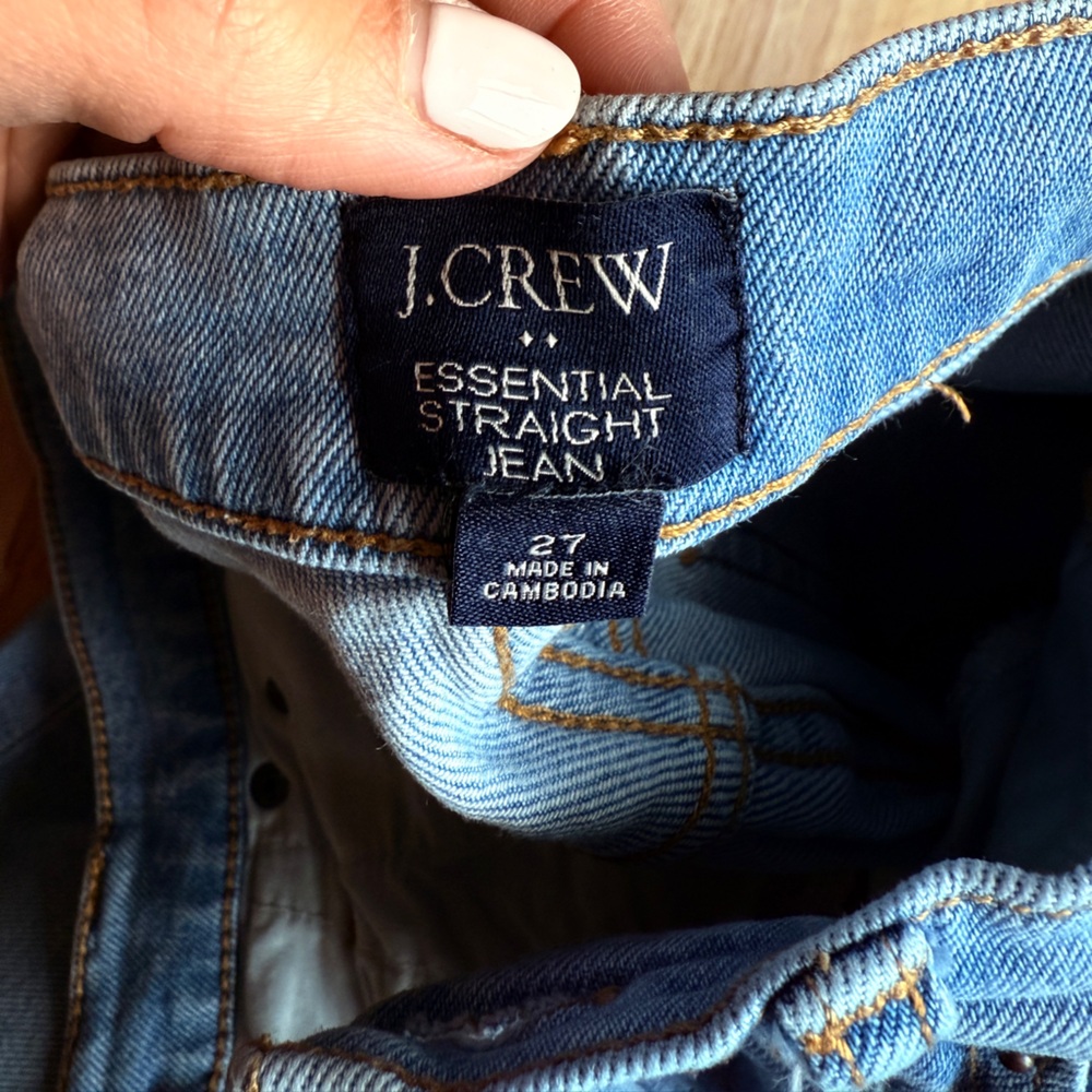 J. Crew Straight Leg Jeans - Classic Blue